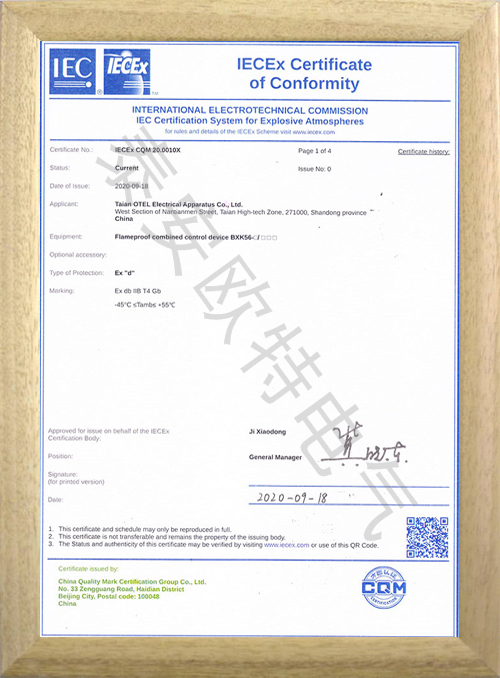BXK56新IEC認證證書
